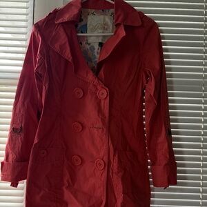 RED TRENCH COAT GUESS